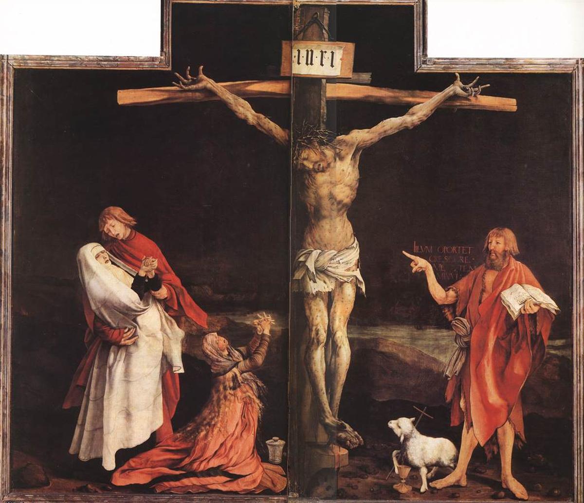 Matthias_Grunewald – ukrzyżowanie – ołtarz w Isenheim