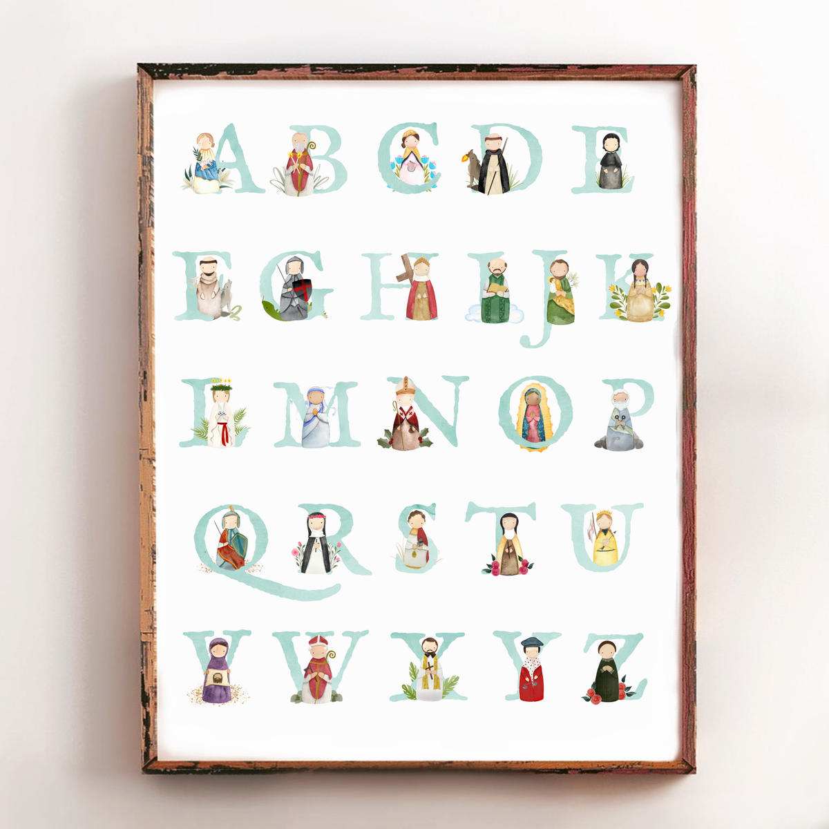 alphabet saints poster