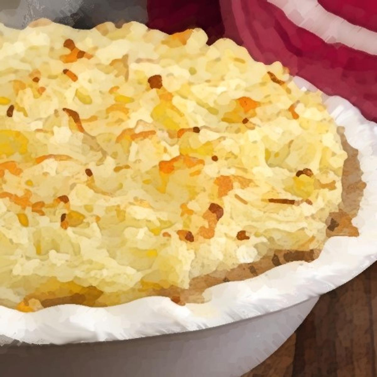 Royal bean pie crowned with mashed potatoes