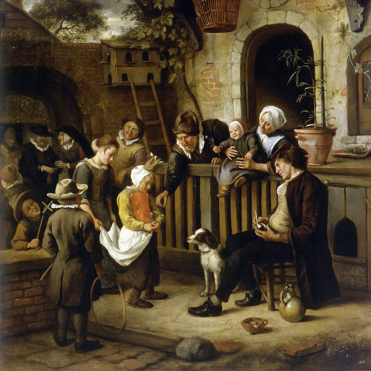 "The little alms collector" by Jan Steen (c. 1663-65)