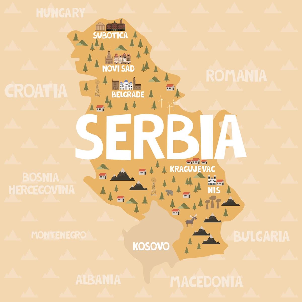 serbia illustration