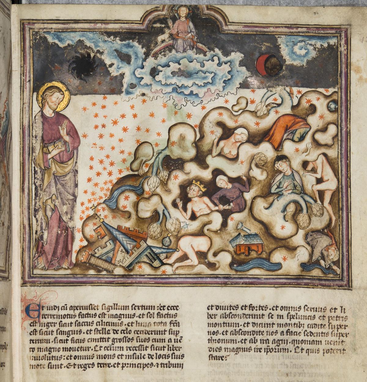 Apocalypse de Saint-Victor. Ouverture du sixième sceau. Normandie, 1er quart du XIIIe siècle