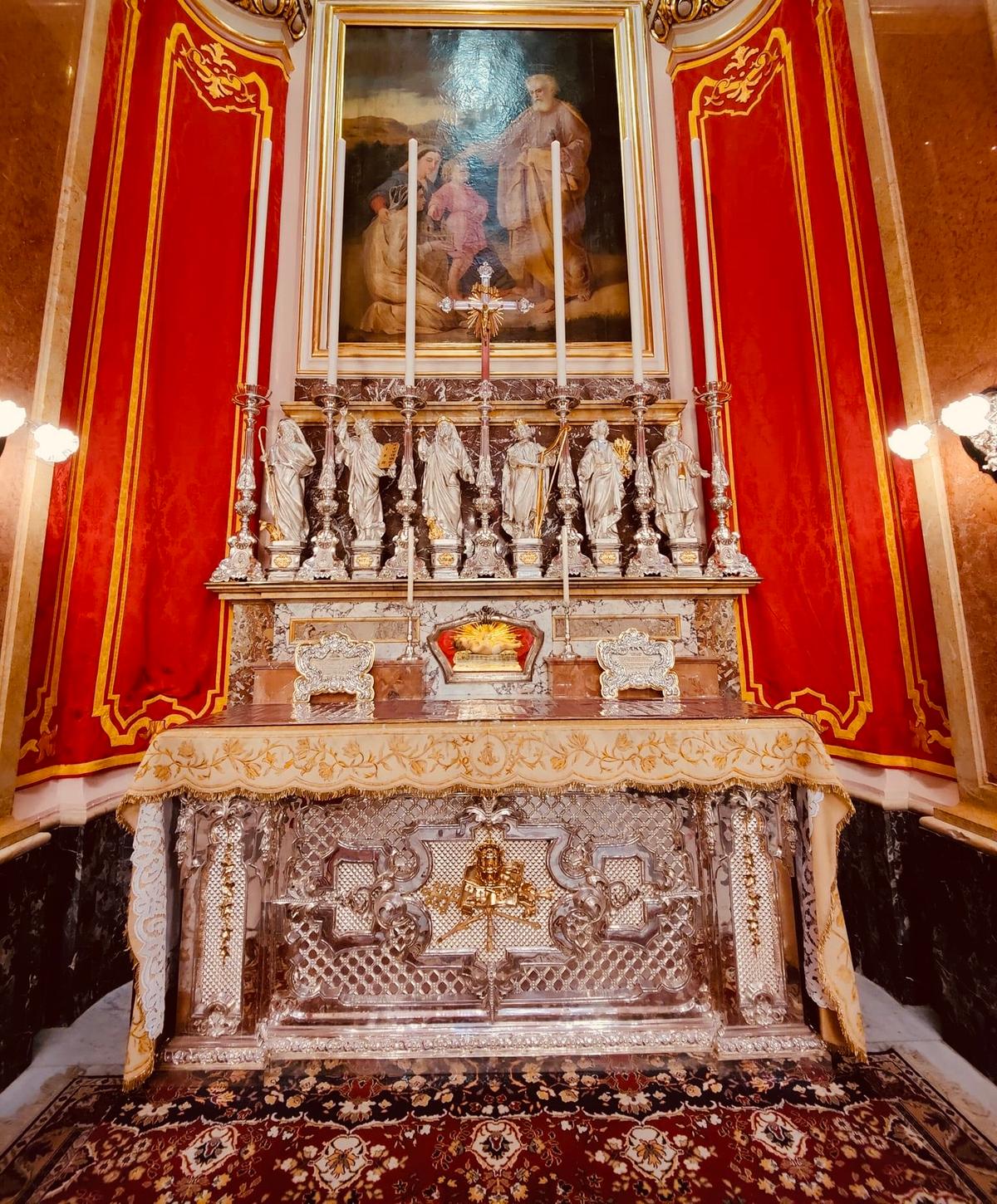 The altar of Saint Joseph in the Senglea Parish Church of the Nativity of Our Lady