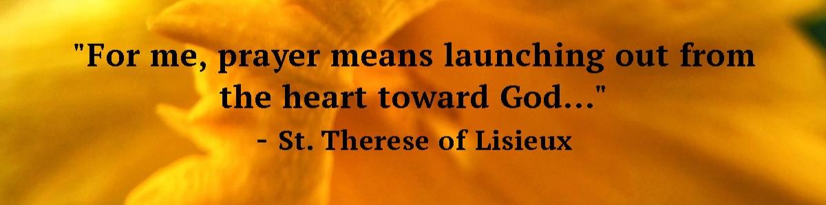 St. Therese of Lisieux quote on yellow flower background
