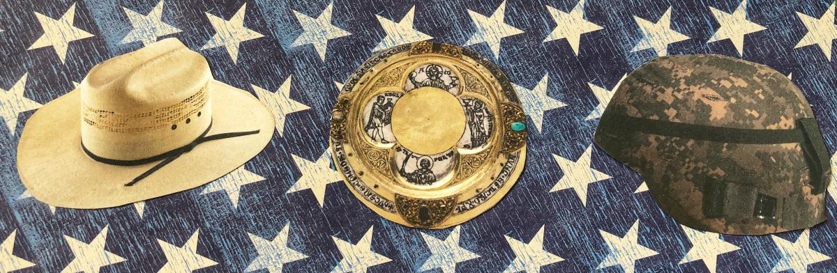 Heart of a Shepherd - Cowboy Hat and Soldier Helmet
