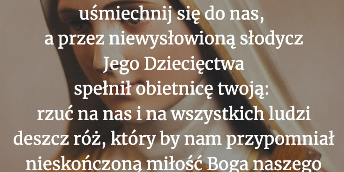 Modlitwa dla ciebie na dziś [1 października]