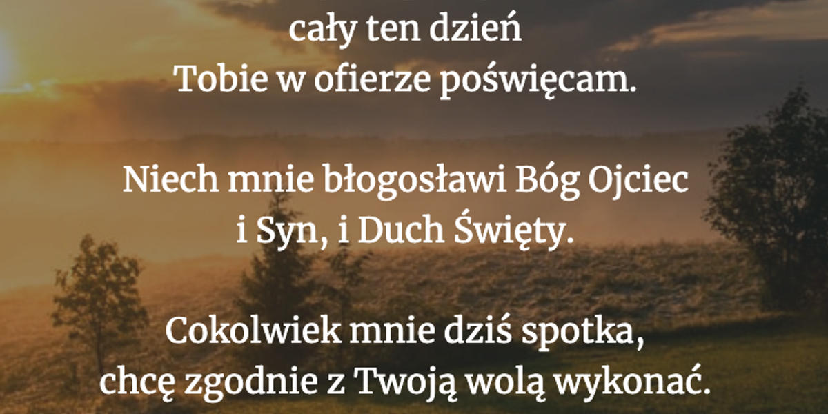 Modlitwa dla ciebie na dziś [10 września]