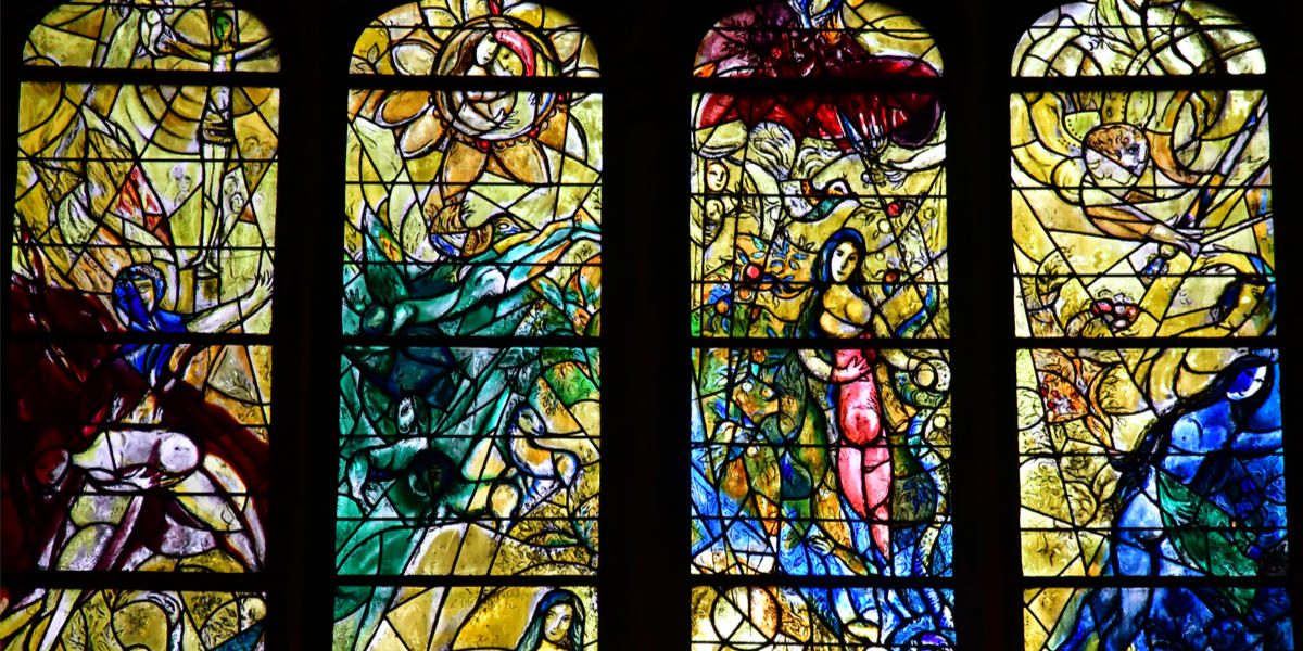 Chagall, vitrail de la Création
