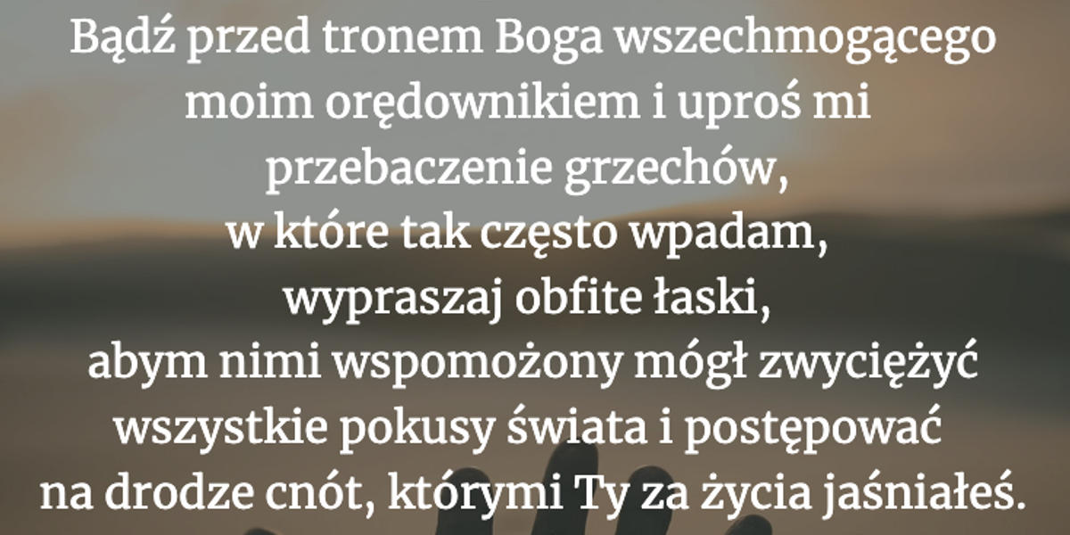 Modlitwa dla ciebie na dziś [26 października]