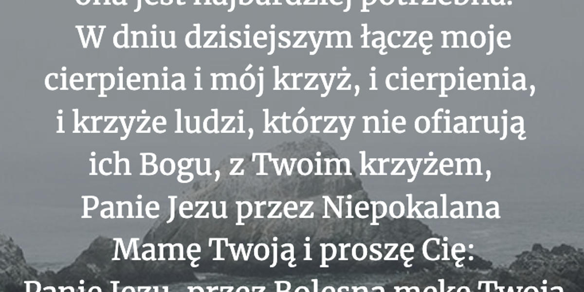 Modlitwa dla ciebie na dziś [13 maja]
