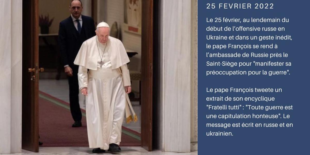 Guerre en Ukraine : les avancées du pape François en 2022