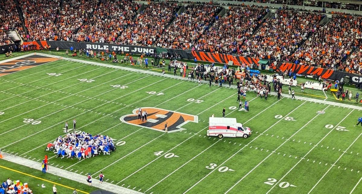 Damar Hamlin suffered cardiac arrest during an NFL game on January 2, 2023