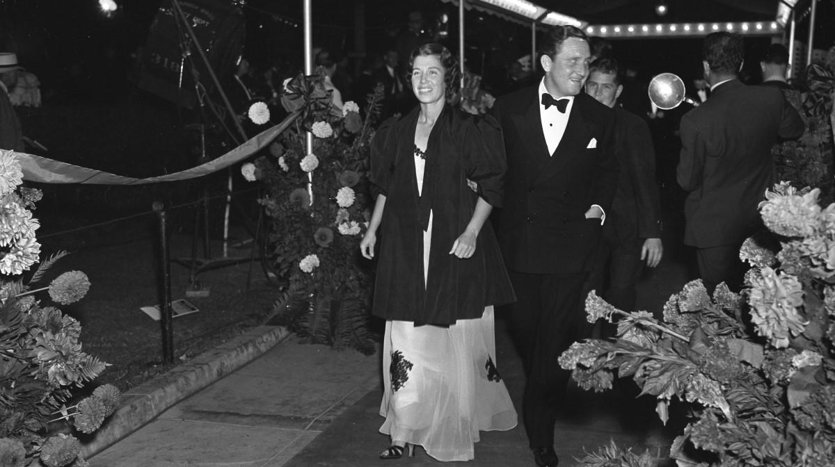 Louise and Spencer Tracy at a film premiere.