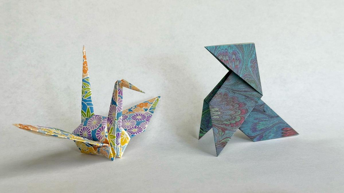 Traditional Origami Crane (Japan) and “Pajarita” (Europe), folded by Matthew Green (USA)