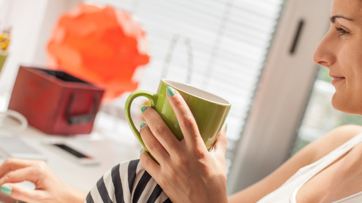 WEB3 WOMAN WORK HOME OFFICE COFFEE Mosuno-Stocksy United