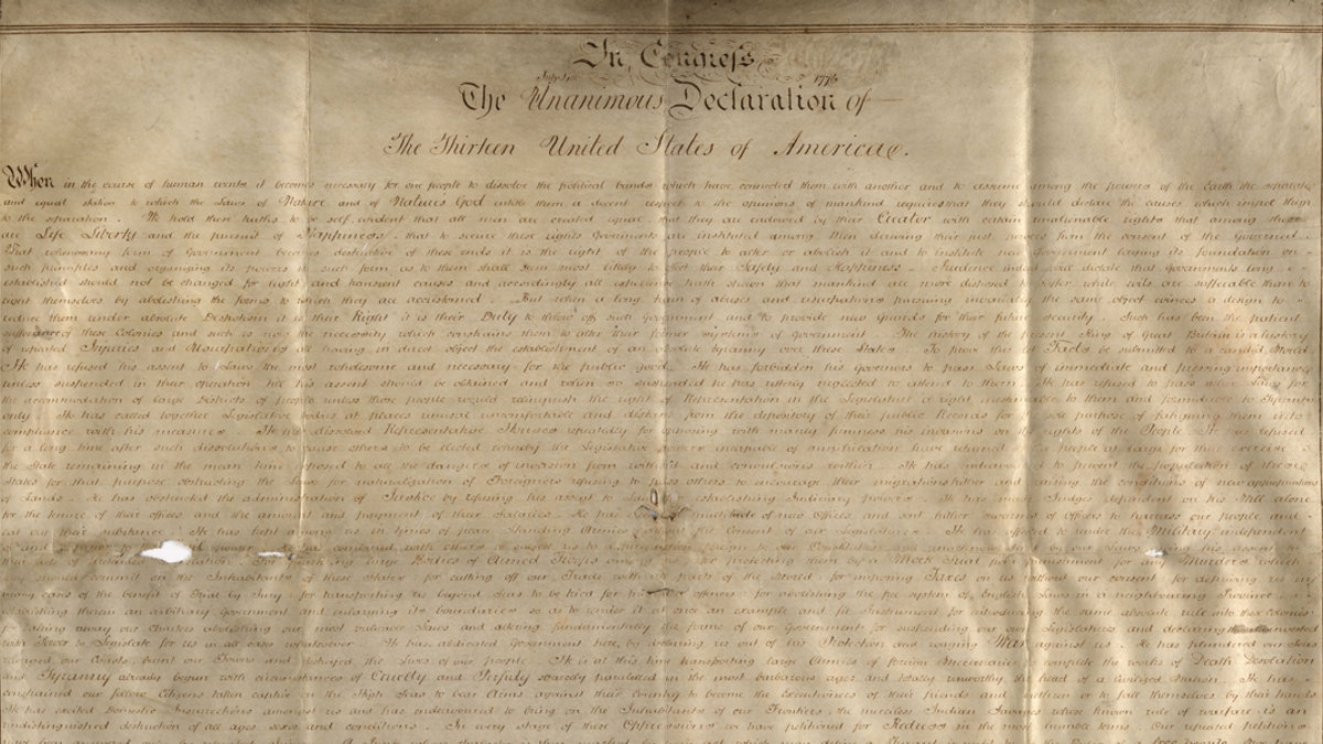 declaration of independence, pastoral letter, Archbishop Lori