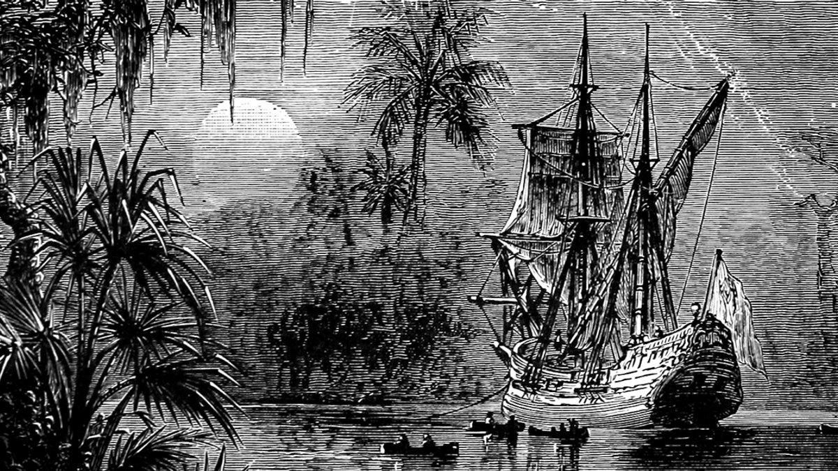 WEB3 FLORIDA PALM SUNDAY SHIP Public Domain via Wikimedia Ponce_de_León_in_Florida