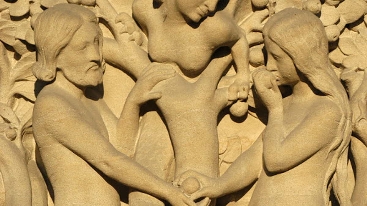 Adam and Eve eat the forbidden fruit – fr