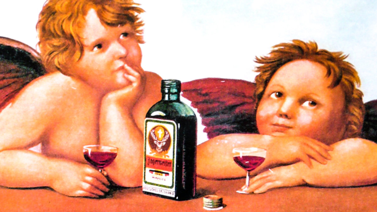ANGELS DRINKING JAGERMEISTER