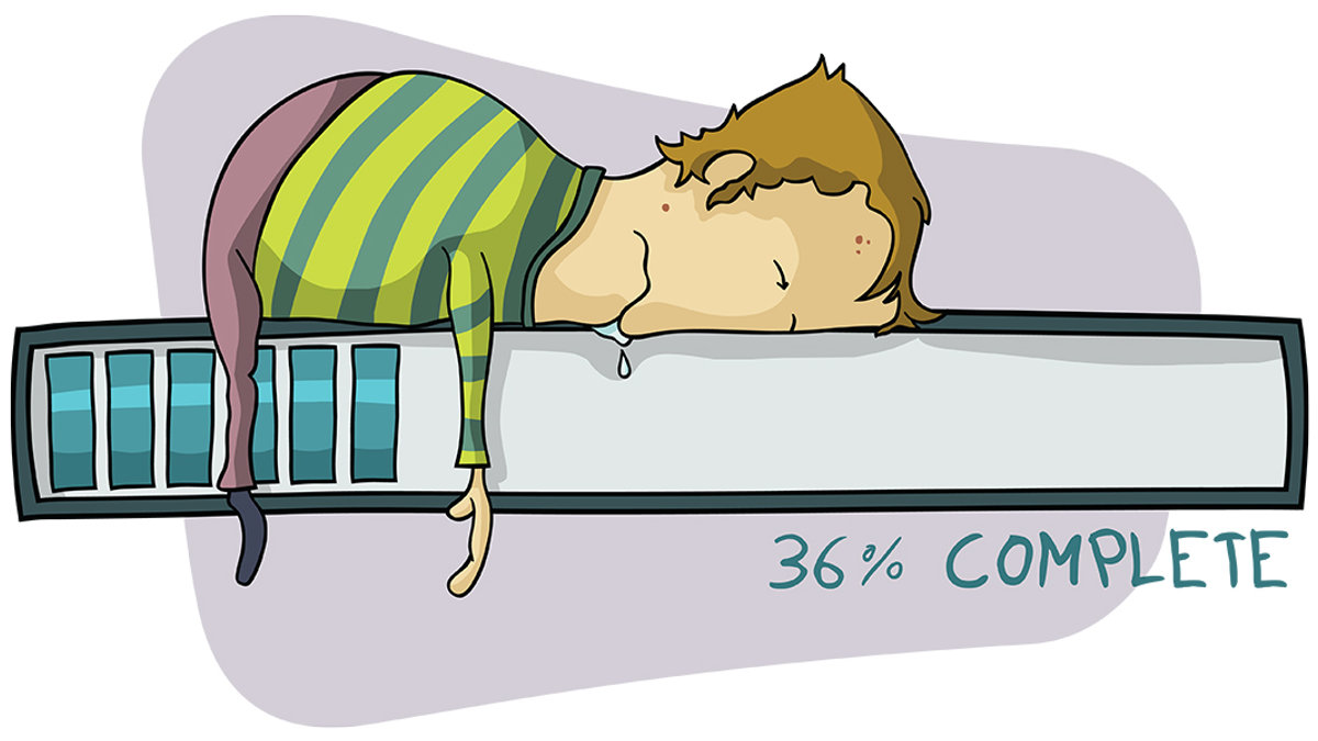 MAN SLEEPING SLOW INTERNET