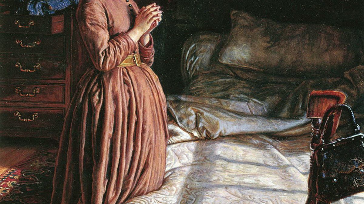 Woman_at_Prayer_William_Holman_Hunt_-_Morning_Hunt_PD