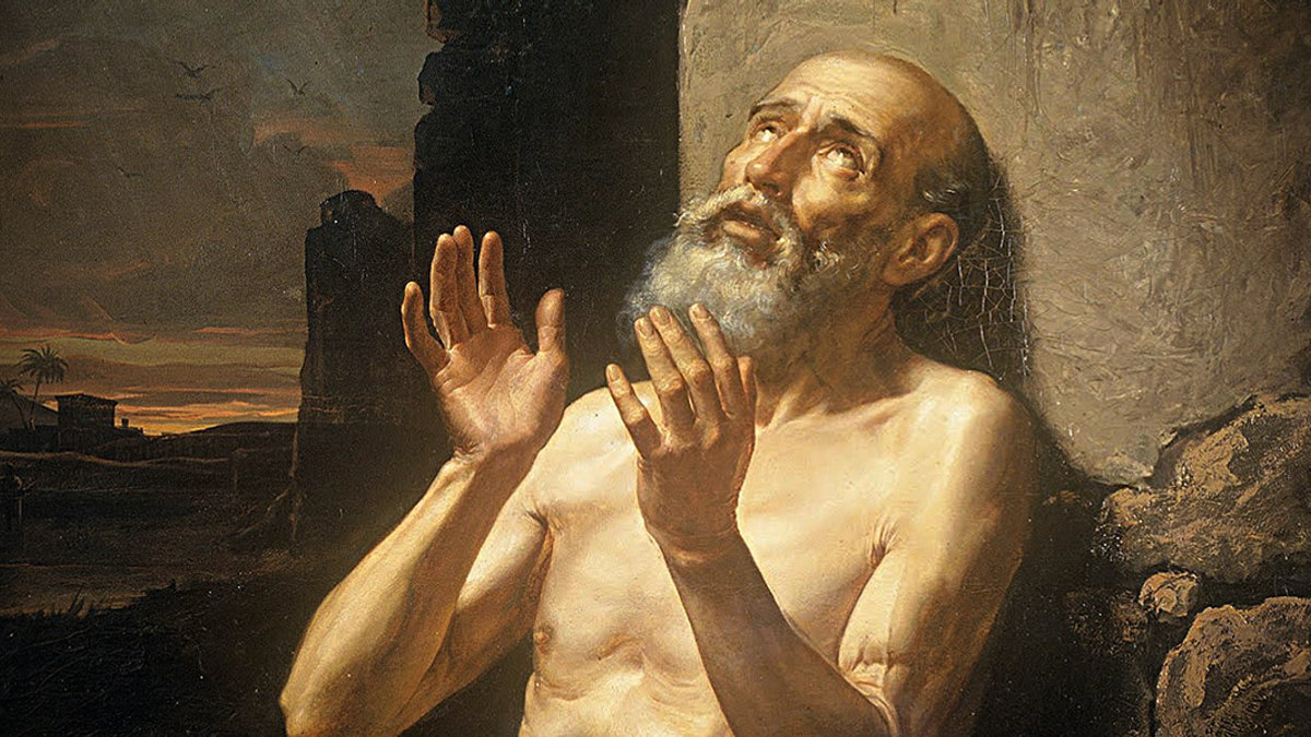 WEB3-JOB-PROPHET-JOB ON THE DUNHILL-GONZALO CARRASCO-PAINTING-Gonzalo Carrasco 1859 – 1936-PD