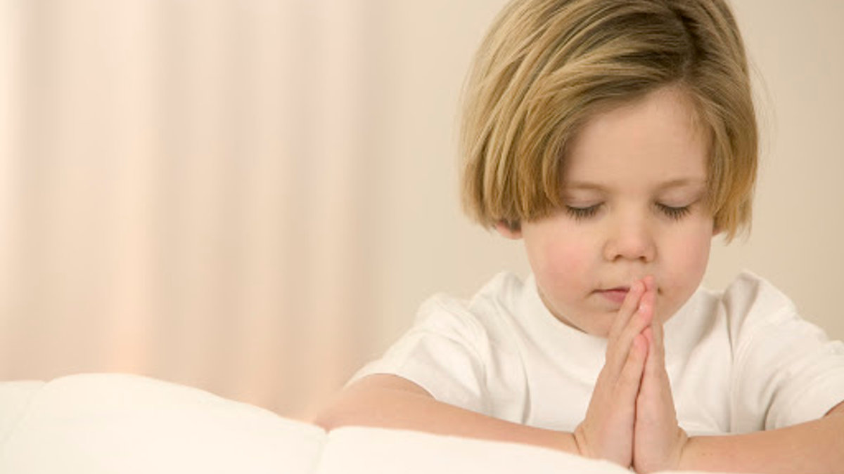 A child prays