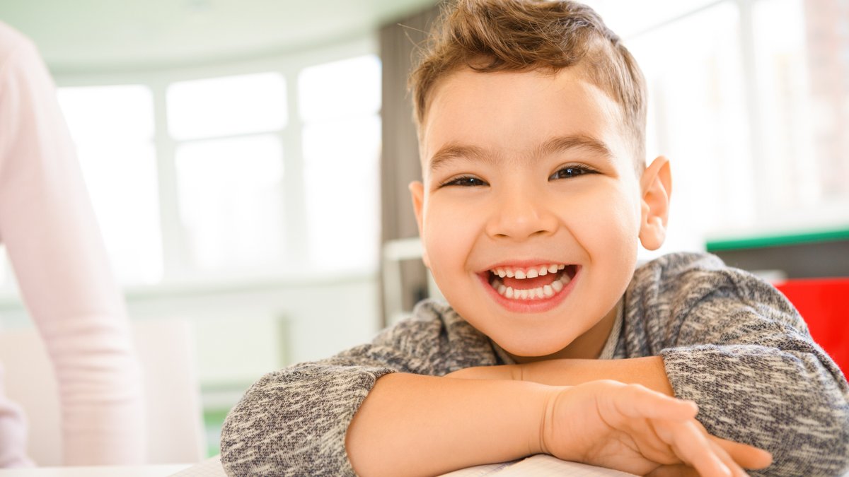 Little boy lauging