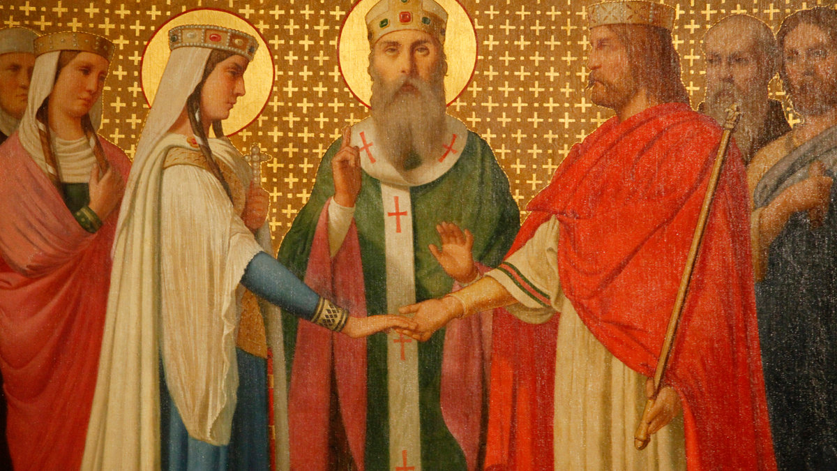 Saint Rémi mariant Clotilde et Clovis