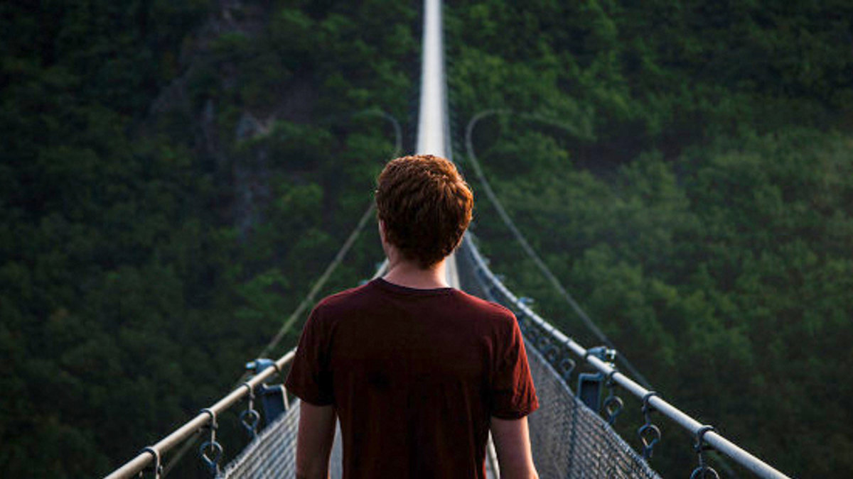 Man on Bridge