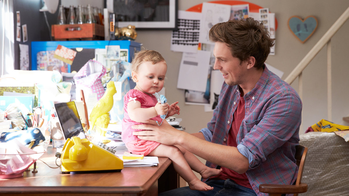 MAN,BABY,CLUTTER