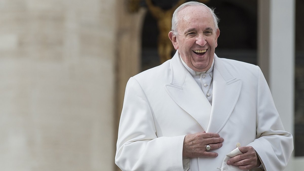 POPE FRANCIS LAUGHING
