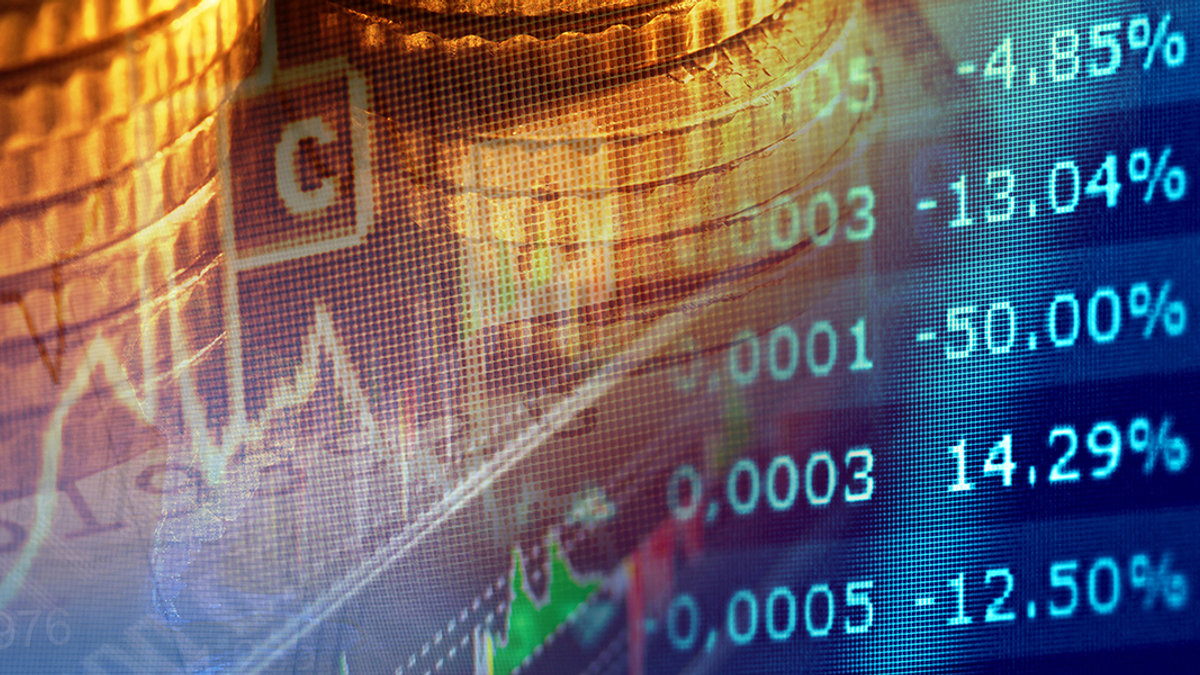 FINANCIAL DATA ON A MONITOR