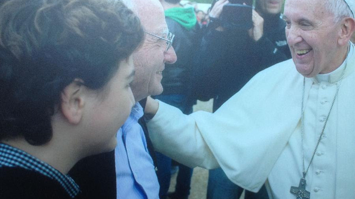 Dino Impagliazzo con Papa Francesco