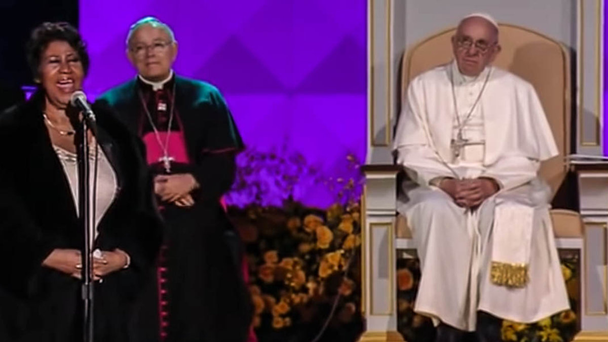 ARETHA FRANKLIN,POPE FRANCIS