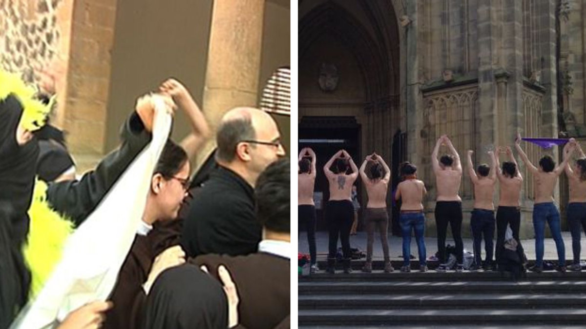 bispo dom munilla assediado por femen