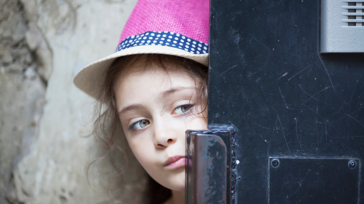 BAMBINA, PORTA, OCCHI
