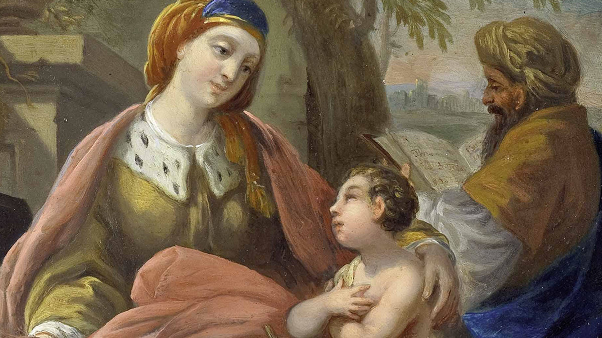 Isabel e Zacarias com João Batista