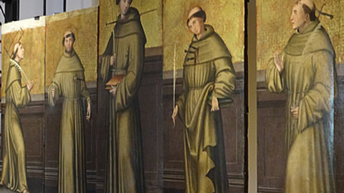 pietro cavaro, protomartiri francescani, 1533, s. francesco in oristano, ora al museo archeologico e storico artistico antiquarium arborense