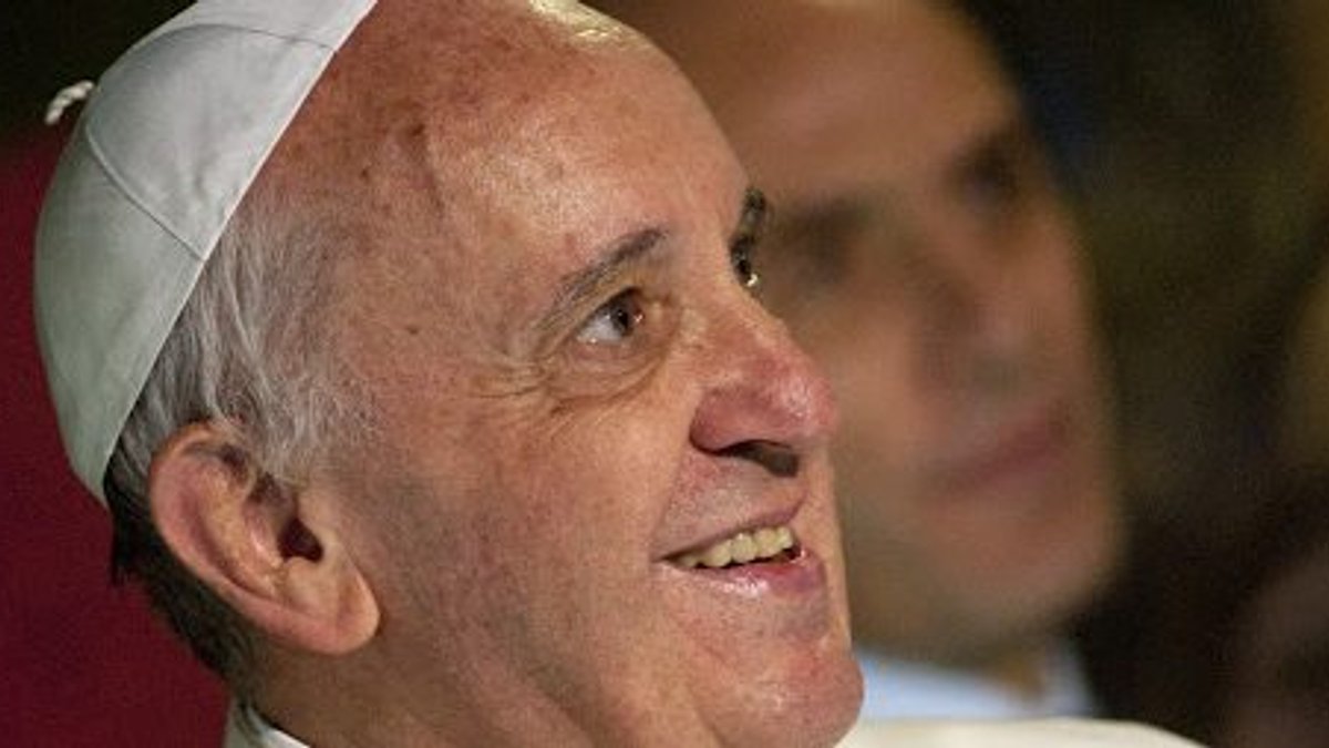 Pope Francis smiling – it
