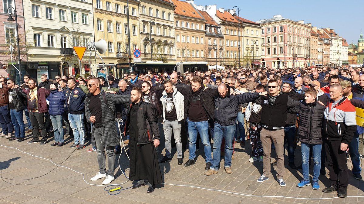 MAN,ROSARY,WARSAW,POLAND