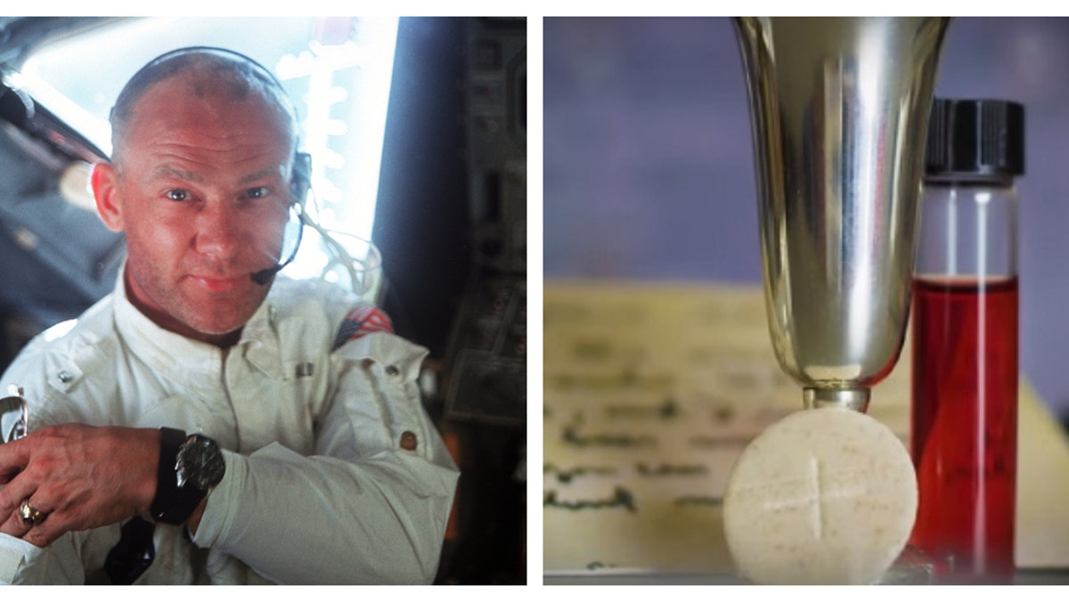 BUZZ ALDRIN, MOON, COMMUNION