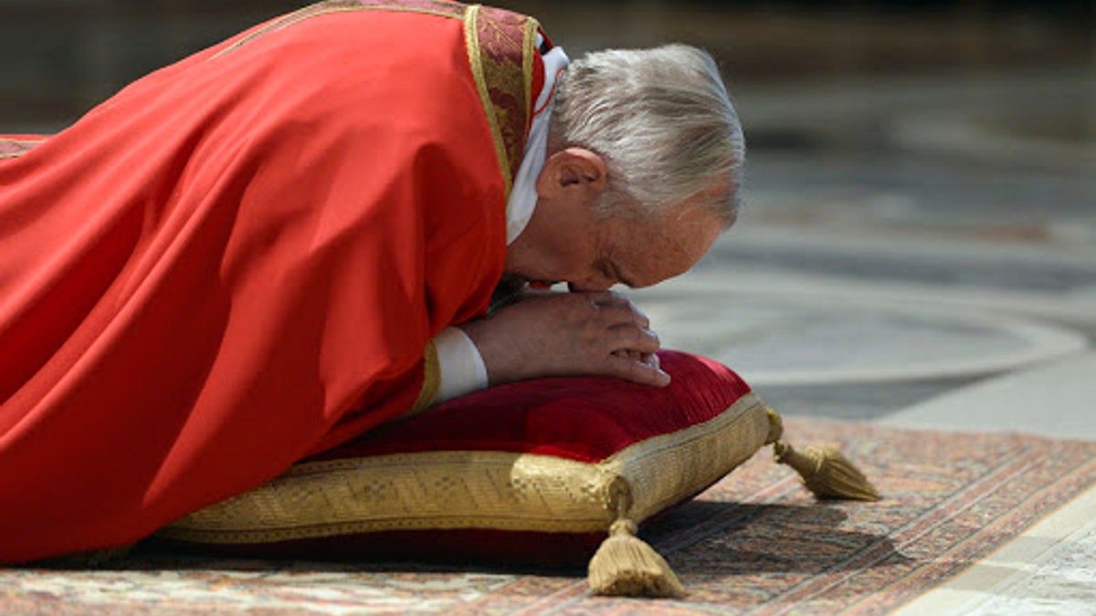This handout picture released by the Vatican press office on Match 29, 2013 – it