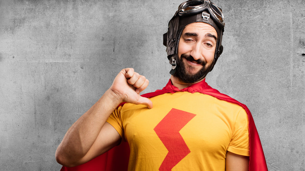 crazy superhero