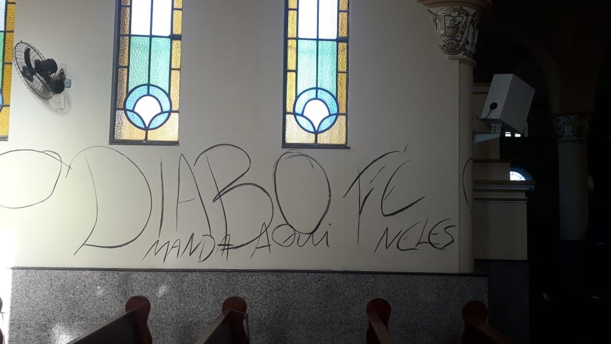 Vandalized church