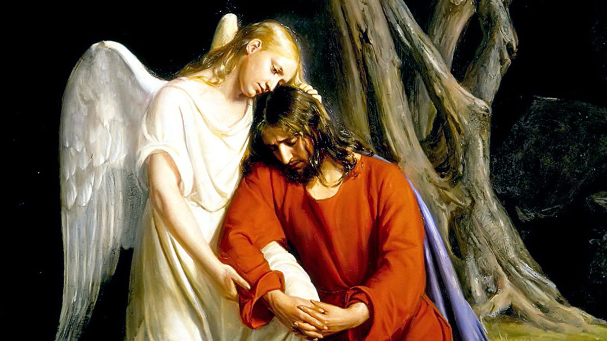 Jesus é confortado pelo anjo