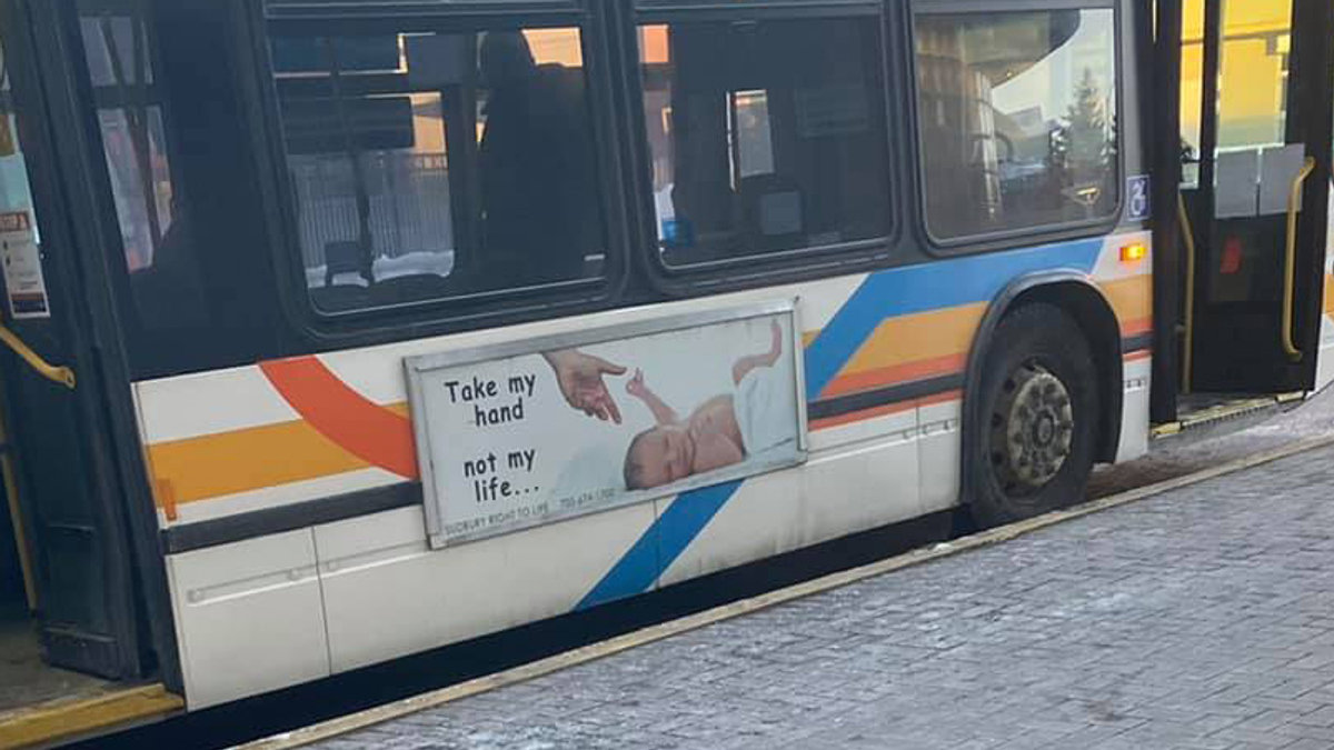 Ativistas pró-aborto acusam anúncio pró-vida em ônibus de ser "ofensivo"