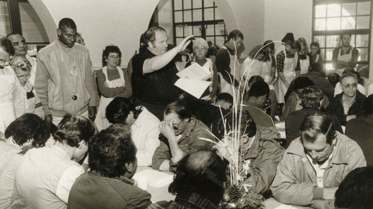 Priest serving homeless