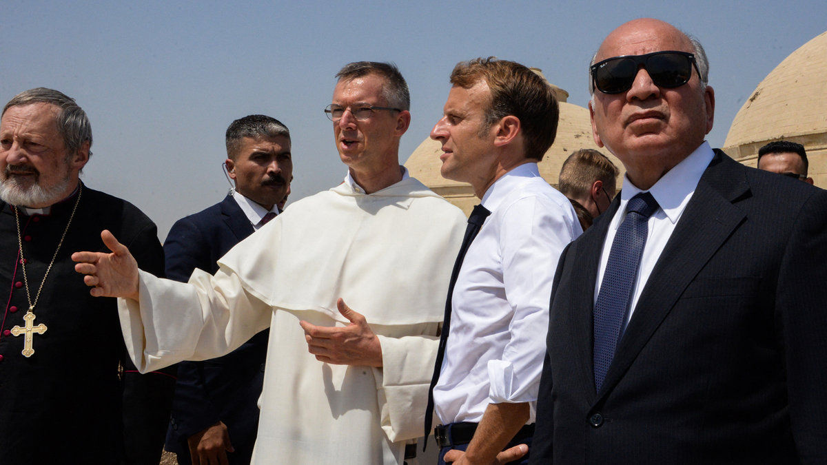 Emmanuel Macron Mossoul