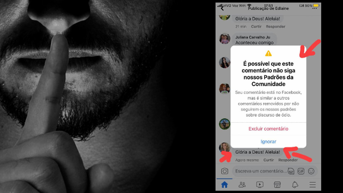 Rede social censura